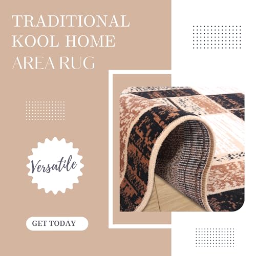 Beige Premier Collection Indoor Contemporary Style Rectangular Area Rug Cozy & Comfortable Rugs for Bedroom, Living Room, Floor Covering