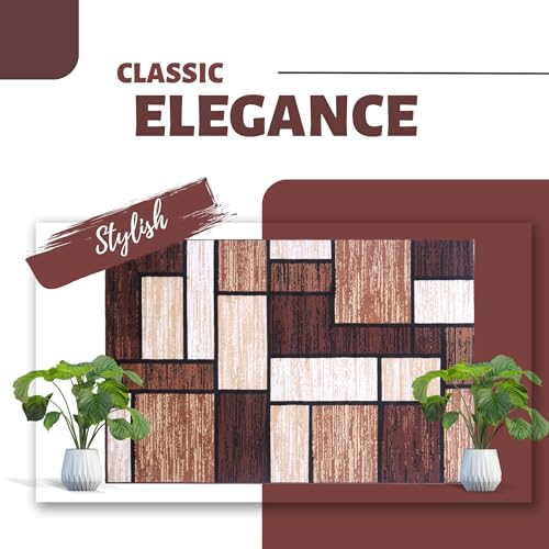 Burgundy Premier Collection Indoor Contemporary Style Rectangular Area Rug Soft Rugs for Bedroom, Living Room, Floor Covering